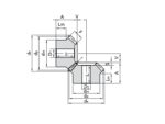 Pinion cu dinti drepti modul M2 Z20 - imagine 2